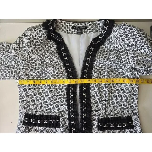 A. Giannetti Open Front Blazer Sz L - Picture 7 of 7